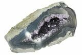 Purple Amethyst Geode With Polished Face - Uruguay #199761-1